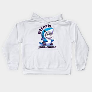 Utterly Awesome Team Otter and Shark Kids Hoodie